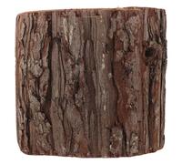 Hemobllo Portavelas de Tocón de Árbol Falso de 15 Cm de Diámetro y Altura, Madera Resistente Decorativa para Centros de Mesa Rústicos, Uso en Bodas y Decoración de Interiores