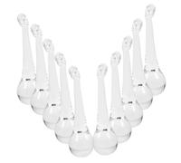 Hemobllo Prismas De Cristal Colgantes para Araña 10 Piezas Transparentes Blancos, Decoración para Lámparas y Candelabros, Prismas De Cristal Forma De Lágrima, Accesorios Decorativos Reflectantes