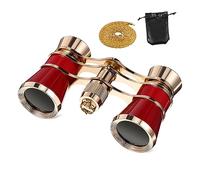 Hemobllo Prismáticos Compactos Plegables Observación De Aves Binoculares Vintage con Funda y Cadena Lentes Ópticos para Mujeres y Niñas