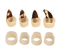 Hemobllo Protectores De Uñas De Silicona Para Guzheng, Ajustables Tamaño Medio Para Mano Derecha, Color Piel, 8 Piezas 4 Uñas Adicionales, Accesorios Para Tocar Guzheng Cómodos y Flexibles