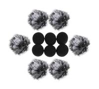 Hemobllo Protectores de Viento para Micrófono Inalámbrico de Solapa 12 Piezas 6 Cubiertas de Esponja 6 Peluches Antiviento Compatibles para Grabación Podcast y Entrevistas al Aire Libre