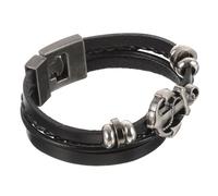 Hemobllo Pulsera de Cuero para Hombre Brazalete de Moda con Diseño Creativo Joyería Retro de Punk para Ocasiones Especiales