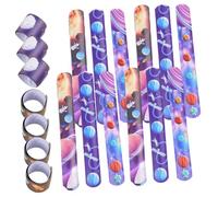 Hemobllo Pulseras de Bofetadas para Niños 48 Piezas Tamaño Estándar Pvc Color Aleatorio Juguete Infantil Resistente al Desgaste para Fiestas, Cumpleaños y Disfraces Estilo Aleatorio