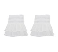 Hemobllo Puños de Encaje para Muñecas Desmontables, Ribete de Malla Tridimensional, Adecuados para Camisas y Blusas, Accesorios para Lecciones de Historia o Disfraces Coloniales