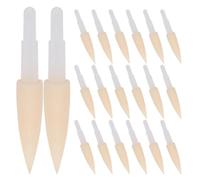 Hemobllo Puntas de Esponja Suaves para Bolígrafo de Caligrafía, Cabezal de Pincel Suave, Blanco, 30 Pcs, Agarre Cómodo y Trazos Precisos para Escribir, Dibujar y Carteles