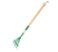 Hemobllo Rastrillo Infantil Extraíble con Mango De Madera para Rastrillo De Jardinería para Limpieza Césped Actividades Al Aire para Pequeños Jardines