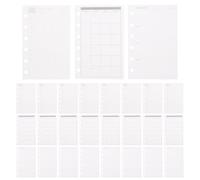 Hemobllo Recambios para Agenda A7 de Papel Blanco 6 Anillas, Insertos para Cuaderno de Carpeta Prácticos y Reutilizables para Planificador Personal y Diario