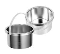Hemobllo Recipiente para Cera Caliente de 500ml en Aleación de Aluminio, 2 Piezas Diseño Pequeño Único y Contenedor Portátil para Sesiones de Depilación en Casa