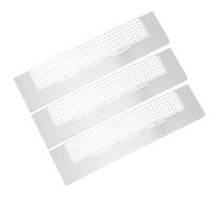 Hemobllo Regla de Malla para Pintura de Gemas 3 Piezas de Acero Inoxidable 13 CM con 216 Cuadrículas Antideslizante para Manualidades DIY y Proyectos Artísticos