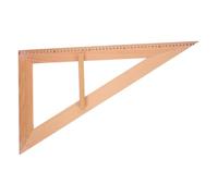Hemobllo Regla Triangular De Madera 52x29cm Material Didáctico para Medición De Ángulos En Clases De Dibujo y Geometría