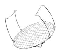 Hemobllo Rejilla de Vapor Redonda de Acero Inoxidable con Asas para Olla Arroceras y Freidoras de Aire Multifuncional y Drenaje para Cocina