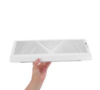 Hemobllo Rejilla de Ventilación de Suelo Metálica Blanca de 38 X 12 CM Cubierta Difusora para Aire Acondicionado Respiradero de Registro para Casa y Restaurante Fácil Mantenimiento