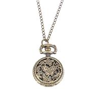 Hemobllo Reloj de Bolsillo de Cuarzo, Reloj de Bolsillo con Colgante de, Movimiento de Cuarzo Retro Antiguo Hueco con Cadena para Mujeres y Hombres