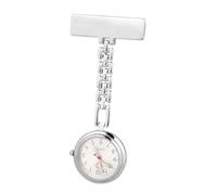 Hemobllo Reloj De Bolsillo De Enfermera Plateado, Aleación De Zinc, Manecilla Luminosa, Imperdible Seguro, para Uso Médico y Hospitalario, Práctico para Profesionales De Salud