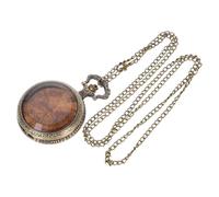 Hemobllo Reloj de Bolsillo Vintage Pequeño de Cuarzo Tapa Abatible, Unisex Retro, Reloj de Bolsillo para Hombre y Mujer, Accesorio Ligero para Uso Diario y Ocasiones Obsequios