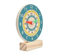Hemobllo Reloj de Madera Educativo para Modelo Didáctico para Aprender la Hora Juguete de Cognición Temporal Seguro y Suave para Estimular Hábitos Infancia