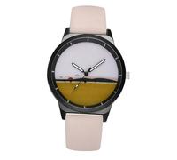 Hemobllo Reloj de Pulsera de Moda para Parejas PU Beige Cuarzo Casual Ocio Unisex para Vestir Simple y Versátil