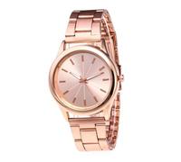 Hemobllo Reloj de Pulsera para Mujer Acero Inoxidable Funcional Elegante Dama Negocio Diario Color Rosa Dorado Ajustable