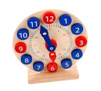 Hemobllo Reloj Didáctico de Madera para Niñas Juguete Educativo de Reconocimiento de Números y Colores para Aprender la Hora y Estimular la Cognición del Educación Temprana