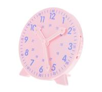 Hemobllo Reloj Didáctico Para Aula Infantil, Modelo Rosa Pequeño Manecillas Interactivas Para Enseñar a Decir La Hora, Adecuado Para Preescolar y Educación Primaria, Herramienta Educativa Para Gestión