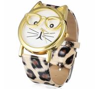 Hemobllo Reloj Infantil de Acero Inoxidable Correa Ajustable y Estampado de Gato Diseño Moderno y Deportivo Niñas Adecuado para Uso Diario y Desarrollo Noción