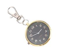 Hemobllo Reloj Llavero Luminoso Colgante Unisex, Carcasa Metálica Dorada, Movimiento Preciso, Adecuado para Uso Nocturno y Diario, Tamaño Compacto