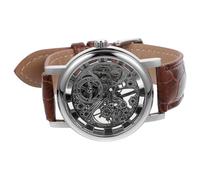 Hemobllo Reloj Mecánico para Hombre Winner 036 con Esfera Hueca Redonda, Correa de PU Resistente y Diseño para Uso Diario y Estilo Moderno
