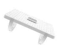 Hemobllo Reposapiés de Oficina Debajo del Escritorio, Taburete para Pies, Abs y Eva, Blanco, Antideslizante, Superficie de Masaje, Oscilación Delante y Detrás para Ejercitar Las Piernas