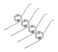 Hemobllo Resorte de Torsión de Acero Inoxidable 0.9 * 7 * 115° para Tapa de Bote de Basura, Accesorio de Repuesto Compacto para Cubos Pedal y Prensa Manual, Set de 4 Piezas para Reparación