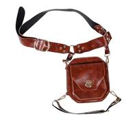 Hemobllo Riñonera Retro Medieval para Mujer Bolso de Cinturón de Pu Accesorio de Cosplay Steampunk para Halloween Fiestas Temáticas y Eventos de Fantasía