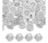 Hemobllo Rodamiento Giratorio Plata para Manualidades 100 Piezas Cojinete Giratorio de Bricolaje , Plástico Fácil Instalación DIY para Molinos de Viento y Manualidades , Uso en Interiores
