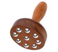 Hemobllo Rodillo de Masaje Manual de Madera con Bolas de Acero para Aliviar Fatiga Abdominal y Masaje Completo de Espalda para Adultos