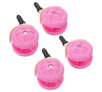 Hemobllo Ruedas Giratorias Silenciosas Diseño Desmontable para Andador de Ñiño 4piezas de Plástico y Metal Color Rosa para Uso en Guardería y Noche