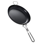 Hemobllo Sartén Plegable Antiadherente de Hierro para Camping Utensilio de Cocina Multifuncional para Picnic y Actividades Doble Mango
