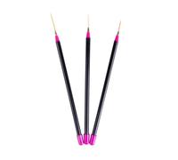 Hemobllo Set de 3 Pinceles Finos para Uñas de Plástico, Cuerpo Delgado y Ahorro de Espacio, Adecuado para Artistas Profesionales y Amateurs en Manicura y Decoración