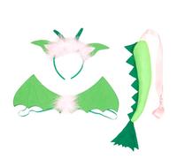 Hemobllo Set de Disfraces Diadema de Dinosaurio de Dinosaurio y Alas de Pterodáctilo Tela Rosa Accesorios para Fiestas Infantiles Carnavales y Sesiones de Fotos