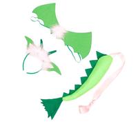 Hemobllo Set de Disfraz Infantil de Dinosaurio Diadema de Dinosaurio Rosa y Alas de Pterodáctilo de Tela para Fiestas Carnaval y Fotografía