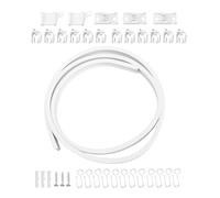 Hemobllo Sistema de Riel de Cortina Flexible para Techo 2 Metros con Rodillos Suaves, Riel Deslizante Curvo para Cortinas Ajustables en Ventana y Separador de Ambientes