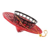 Hemobllo Sombrero de Bambú Oriental Ajustable para Cosplay Ninja Samurái Accesorio Ligero y Transpirable para Fiestas y Representaciones Color Rojo