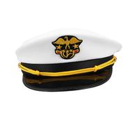 Hemobllo Sombrero Marinero Infantil Blanco Transpirable con Protección Solar Gorra de para Fiestas y Disfraces Náuticos para Eventos Temáticos y Actuaciones