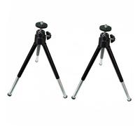 Hemobllo Soporte de Aluminio para Escritorio y en Plástico para Fotografía de Tres Posiciones Telescópico Trípode Pequeño 2piezas Negro Teléfono para Móvil