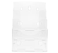 Hemobllo Soporte de Pared para Folletos Transparente Exhibidor de con Diseño Inclinado y Almacenamiento Clasificado Rack para Publicidad y Práctico