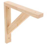 Hemobllo Soporte Estanterías Madera Maciza Triangular Reforzado para Pared Carga Pesada Diseño Ángulo Recto Fácil Instalación Soporte para Estantes Flotantes