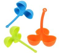 Hemobllo Soporte para Hervir Huevos de Silicona 3 Rejillas y Asa Flexible, Utensilio de Cocina Seguro para Vapor y Lavavajillas, Adecuado para Cocina Color Aleatorio