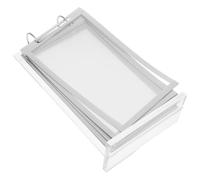 Hemobllo Soporte para Menús de Acrílico Transparente Alta Visibilidad y Fácil Cambio de Páginas, Estructura de Hierro Resistente para Presentación en Restaurantes y Cafeterías