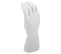 Hemobllo Soporte para Modelo de Mano Izquierda Grande de Plástico Blanco Expositor para Guantes y Joyas Forma Realista Adecuado para Exhibición de Anillos y Pulseras en Tienda o Hogar
