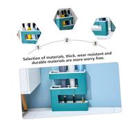 Hemobllo Soporte para Paraguas de Plástico con Bandeja de Drenaje Organizador Práctico y Pared para Hogar y Oficina Color Verde y Blanco