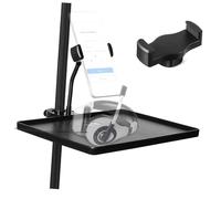 Hemobllo Soporte para Tarjeta de Sonido Bandeja Grande, Abrazadera en Rack y Soporte para Móvil para Micrófono en Estudio, Karaoke y Transmisión Profesional