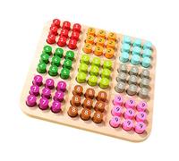 Hemobllo Sudoku de Madera para Formas Divertidas y Colores Brillantes Tablero Ligero y Duradero para Desarrollo del Pensamiento Lógico y Matemático Educación Preescolar