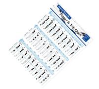 Hemobllo Tabla de Acordes para Flauta Baja de 8 Agujeros Póster de Práctica Musical en Papel Recubierto Diagrama de Notas para Estudiantes y Principiantes en Instrumentos de Viento